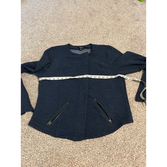 Torrid Size 2 Jacket Textured Knit Teal Green Moto Jacket Stretch 2X - Picture 4 of 6